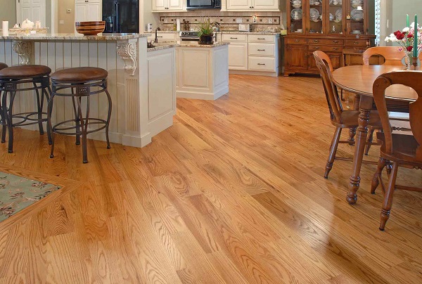 Gỗ Sồi lát phòng bếp