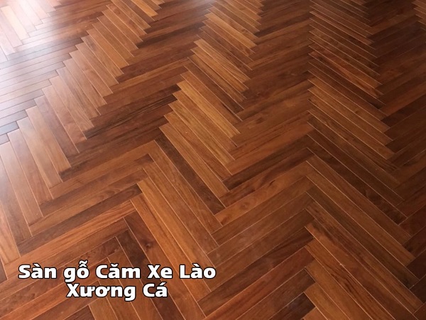 Lắp đặt sàn gỗ căm xe Lào xương cá