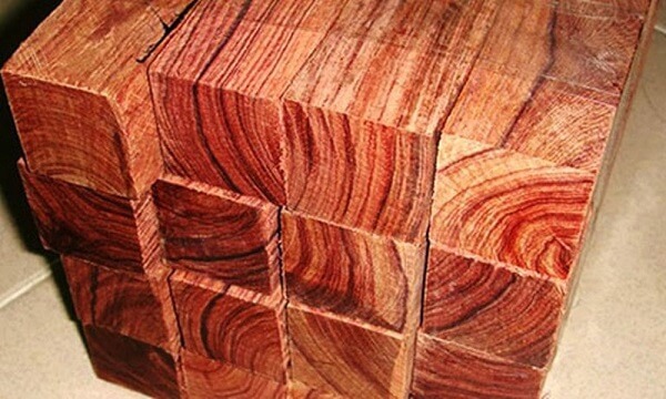 Phôi xẻ thành khí gỗ Giáng Hương