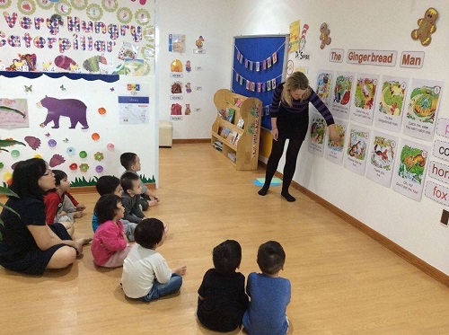 Sàn tre lắp trong trường mầm non