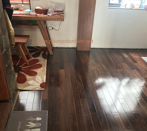 Sàn gỗ chiu liu lắp xương cá tại huyện sóc sơn