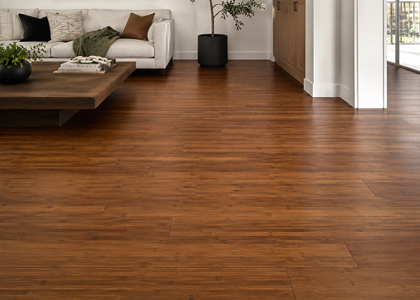 Sàn gỗ Tre ép ngang màu Carbon nâu Óc chó 