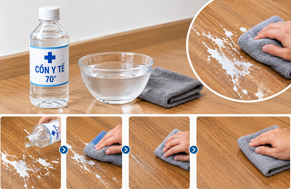 Tẩy sơn nước khô bằng cồn y tế 70 độ
