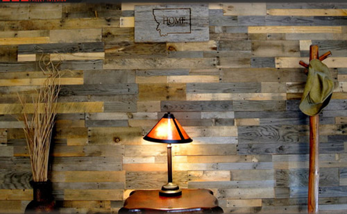 Tường pallet gỗ
